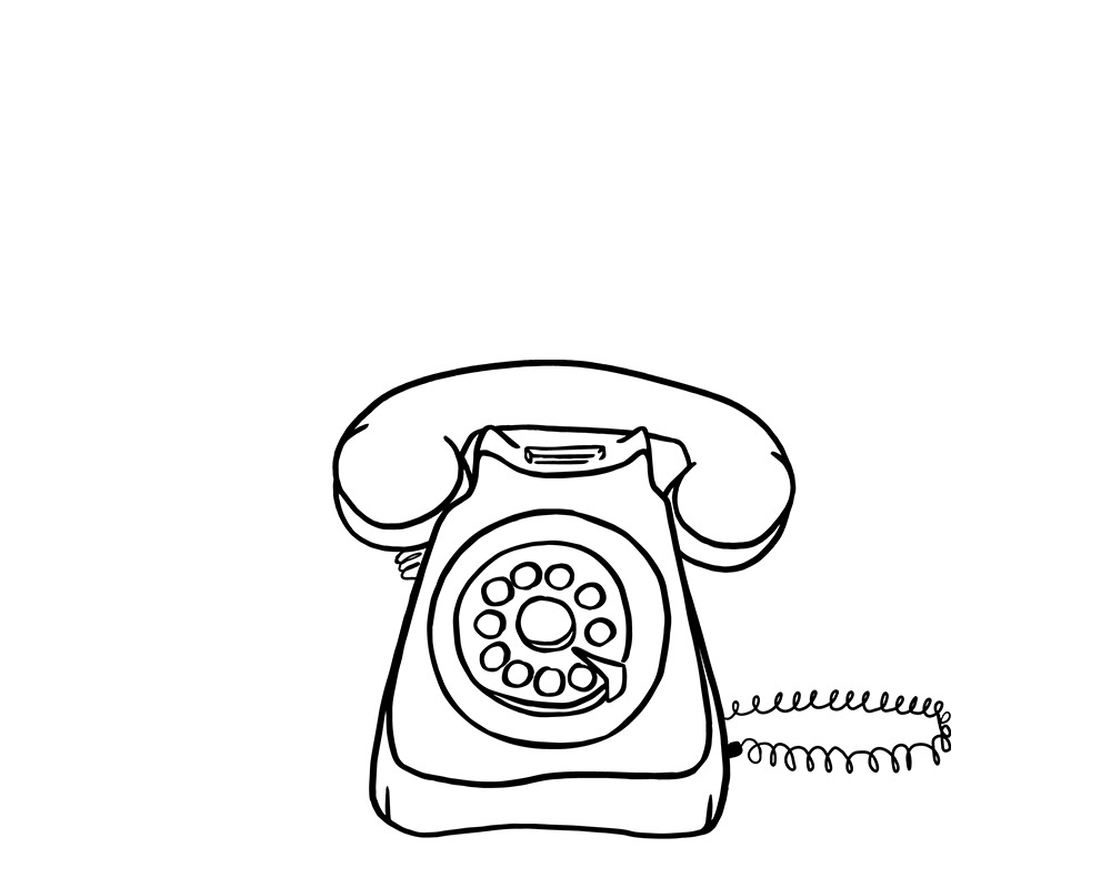 Gifje van een oude telefoon die over gaat