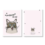 Valentijnskaart met kat die zegt ik mauw van jou